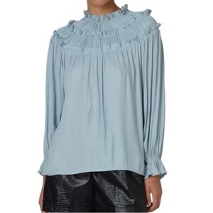 Cistar New York Elva Tiered Ruffle Shoulder Top